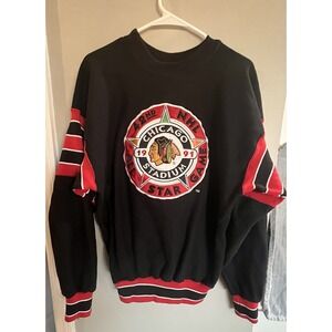 Vtg 90s NHL Mens Large Chicago Blackhawks 1991 All-Star Game Crewneck Sweatshirt